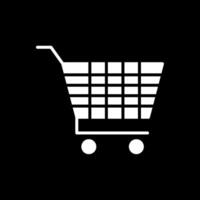 Basket Glyph Inverted Icon Design vector