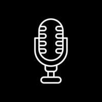 Microphone Line Inverted Icon Design vector