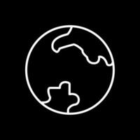 Earth Line Inverted Icon Design vector