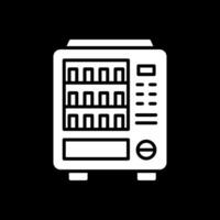 Vending Machine Glyph Inverted Icon Design vector