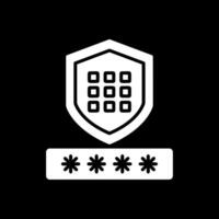 Code Security Glyph Inverted Icon Design vector