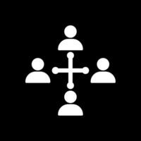 Network Marketing Glyph Inverted Icon Design vector