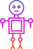 Robot Line Gradient Icon Design vector
