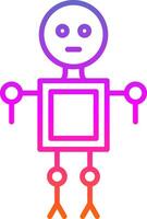 Robot Line Gradient Icon Design vector