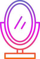Mirror Line Gradient Icon Design vector