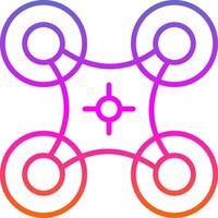 Drone Line Gradient Icon Design vector