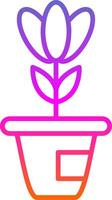 Plant Line Gradient Icon Design vector
