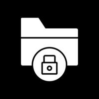 Data Security Glyph Inverted Icon Design vector