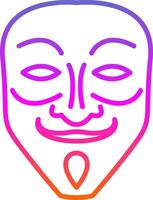 Mask Line Gradient Icon Design vector