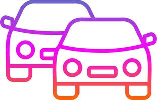 Cars Line Gradient Icon Design vector