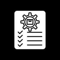 Inventory Management Glyph Inverted Icon Design vector