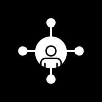 Networking Glyph Inverted Icon Design vector