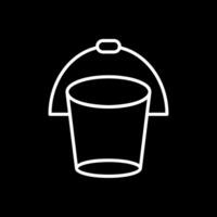 Bucket Line Inverted Icon Design vector