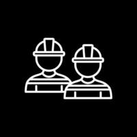 Engineering Team Line Inverted Icon Design vector