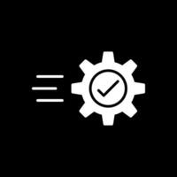 Gears Glyph Inverted Icon Design vector