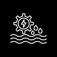Hydro Power Line Inverted Icon Design vector