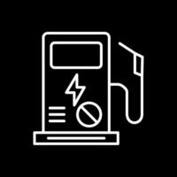 Fuel Station Line Inverted Icon Design vector