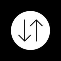 Arrows Glyph Inverted Icon Design vector