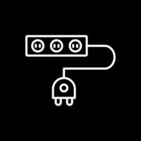 Extension Cable Line Inverted Icon Design vector