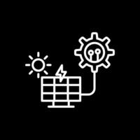 Solar Panel Line Inverted Icon Design vector