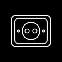 Socket Line Inverted Icon Design vector