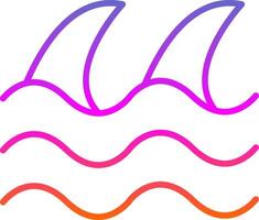 Wave Line Gradient Icon Design vector