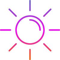 Sun Line Gradient Icon Design vector