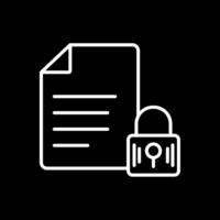 Encrypted Data Line Inverted Icon Design vector