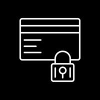 Secure Payment Line Inverted Icon Design vector