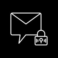 Private Message Line Inverted Icon Design vector