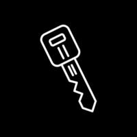 Car Key Line Inverted Icon Design vector