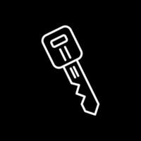 Car Key Line Inverted Icon Design vector