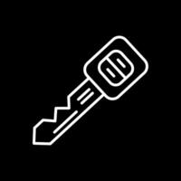 Car Key Line Inverted Icon Design vector