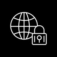 Internet Security Line Inverted Icon Design vector