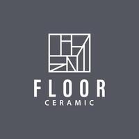 Floor Design Logo, Home Decoration Ceramic Tile Illustration vector