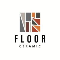 Floor Design Logo, Home Decoration Ceramic Tile Illustration vector