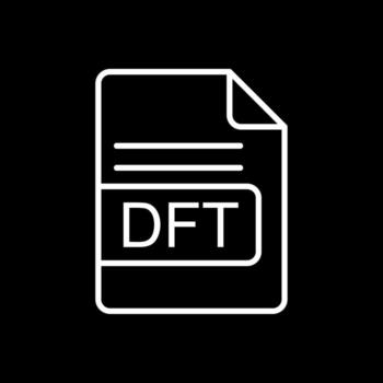 DFT File Format Line Inverted Icon Design vector