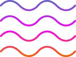 Waves Line Gradient Icon Design vector