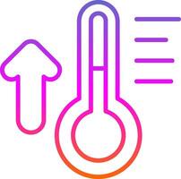 Thermometer Line Gradient Icon Design vector