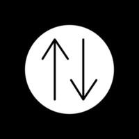 Swap Glyph Inverted Icon Design vector