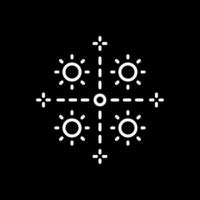 Firework Line Inverted Icon Design vector