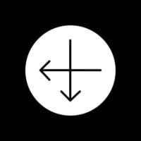 Intersect Glyph Inverted Icon Design vector