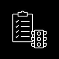 Project Status Line Inverted Icon Design vector