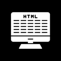 Web Development Glyph Inverted Icon Design vector
