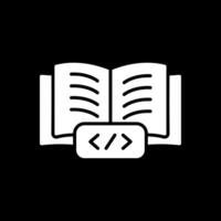 Book Glyph Inverted Icon Design vector