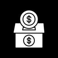 Donation Glyph Inverted Icon Design vector