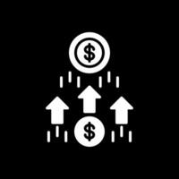 Money Growth Glyph Inverted Icon Design vector