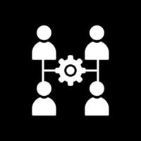 Team Management Glyph Inverted Icon Design vector