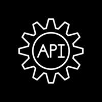 api línea invertido icono diseño vector