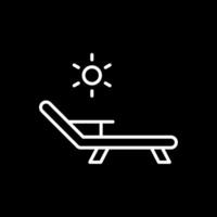 Deck Chair Line Inverted Icon Design vector